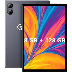 TYD Android Tablet 10.1" pollici 8 GB + 128 GB (1 TB TF), Octa core, 2,5 GHz, 8 MP + 13 MP, fotocamera 4G LTE, WiFi, Type-C (128 GB, black)