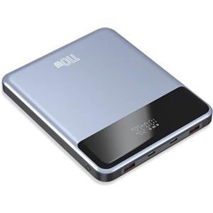 SLuB Powerbank 30000mAh · Ricarica rapida PD110W · 4 dispositivi insieme · Porte Type-C/USB-A · Display LCD · Certificazione PSE · Batteria esterna d'emergenza（Nero）