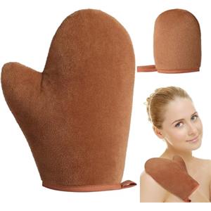 GeeRic Guanto Autoabbronzante,GeeRic Guanti Autoabbronzanti per Applicazione Autoabbronzanti Riutilizzabile Morbido Guanto Abbronzante su Entrambi i Lati per Lozioni per Prendere il Sole