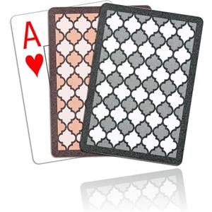 Teskyer Confezione da 2 carte da gioco impermeabili, 100% plastica di alta qualità, resistenti, 2 mazzi di carte - grande indice