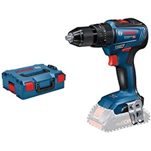 Bosch Professional 06019H5303 Trapano a Percussione Gsb 18 V-55, Senza Batteria, 18 Volt, Diametro Foro in Muratura: 10 mm, in L-Boxx, Blu