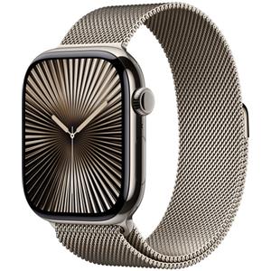 APPLE WATCH SERIES 10 SERIE 10 GPS + CELLULAR 46MM CASSA IN TITANIO CON LOOP IN MAGLIA MILANESE - S/M