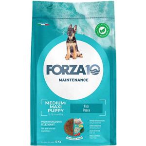 Forza 10 Puppy Junior Medium/Maxi al Pesce - Alimento Completo per Cuccioli e Cagne in Gravidanza - 12 kg