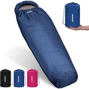 JAICOM Sacco a Pelo Per Adulti - Sacco a Pelo Invernale Portatile Ultraleggero e Impermeabile [800g/1600g], Ideale per il Campeggio, 4 Stagioni, lo Zaino in Spalla (Blu - 4 stagioni)