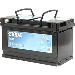 Exide EK800 - Batteria per auto di tipo 019, con tecnologia AGM800, capacità 92 Ah