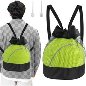 DAVIDJAMESCLARKE Sac - Rete da pallone, da calcio, in rete, multiuso, per sport, spiaggia, palestra, zaino, portatile, per pallacanestro, tennis, pallavolo, con 2 aghi
