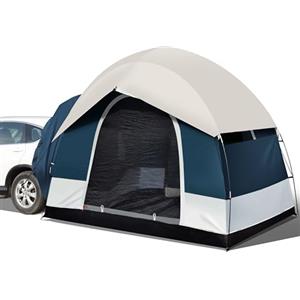 Omikrafto Tenda da campeggio universale SUV per 6 persone, per portellone posteriore, per esterni, facile da montare, con tettuccio a pioggia, 250 x 250 x 210 cm, per auto, CUV, autobus, minivan