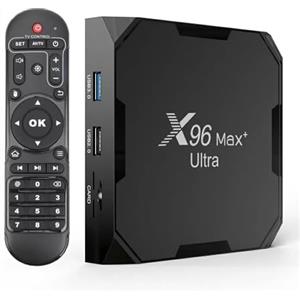 Générique X96 Max Plus Ultra TV Box Android 11 Amlogic S905X4 4 GB 32 GB Supporto AV1 8K Dual WiFi BT Tastiera i8 Nero