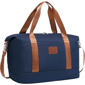 COOLIFE Bagaglio a Mano Easyjet 45x36x20, Borsone da Viaggio, Borsa da Viaggio Donna, Ideale per Viaggi di Fine Settimana e Viaggi d'affari, 25L, Blu