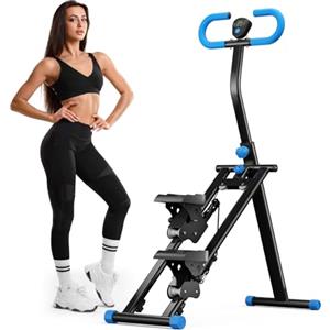 STYPLZ Stepper 2025 per esercizi da palestra a casa, macchina da arrampicata verticale con resistenza regolabile a 3 livelli, trasmissione incrociata con schermo LCD, pedale portatile pieghevole, manubrio
