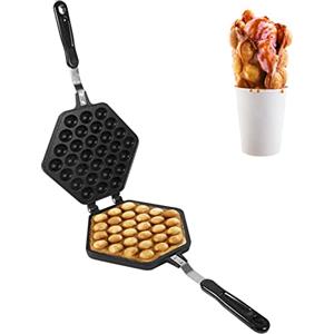 Cyrank Piastra per Waffle Antiaderente,Piastra per Bubble Waffle Macchine 17.8 x 20.8cm per Pancake Stampo per All'uovo Pan Stile