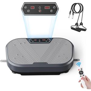 Couleeur Pedana Vibrante Dimagrante, Pedana Vibrante per Circolazione Gambe 120 livelli di vibrazione e 10 programmi, Altoparlante Bluetooth Integrato, per Allenamenti Completi del Corpo, Supporta 200 kg