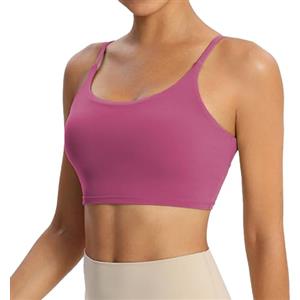 XDSP Reggiseno Sportivo Donna Top Sportivo Donna Sport Basic Top Reggiseno Sportivo con Spalline Sottili Reggiseno Yoga con Imbottiture Estraibili Reggiseni Sportivi Bandeau Comfort Comfy