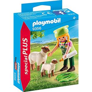 Playmobil Special Plus 9356 - Set da Gioco Ragazza con Pecora e Agnellino, Età 4