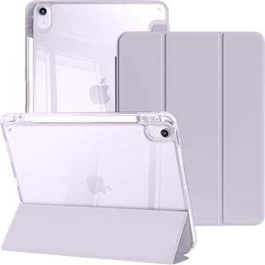 YeaQuelior Custodia per iPad Air 11 pollici M3/M2 (2025/2024), iPad Air 5a/4a generazione (2022/2020), antiurto, sottile, cover posteriore trasparente con portamatite, accensione e spegnimento
