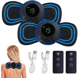 AOUZOVLI 2 Pezzi Mini Massaggiatore Cervicale Elettrapy Portatili, 8 Intensità E 19 Modalità, Ricaricabili Tramite Usb, Adatti Per Braccia/Spalle/Collo/Schiena, Alleviano Il Dolore Muscolare Del Corpo