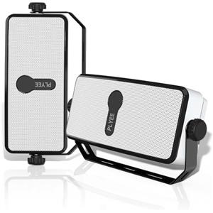 Plyee Audio Altoparlante Bluetooth Esterno, IPX5, Sincronizza 100 Altoparlanti, Montaggio a Parete, Compatibile con Telefono, PC, Echo Dot, per Patio, Veranda, Garage, Coppia (MZ-511)