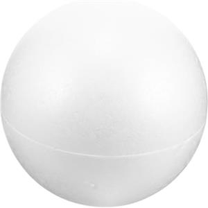 Tofficu Palline di Schiuma Bianca Palline di Polistirolo Semicircolari da 20 Cm Sfere Rotonde Palla di Schiuma Cava Sfere di Polistirolo Lisce Palla di Natale Artigianale per Progetti Fai