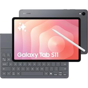 Samsung Galaxy Tab S11 con 3 anni di garanzia & Book Cover Keyboard Slim, Tablet AI, Wi-Fi, Design Leggero, DeX, RAM 12GB, 256 GB, Batteria a Lunga Durata, Gray [Versione Italiana]