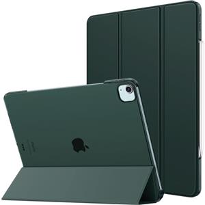 MoKo Custodia per iPad Air 13 Pollici 2024/ iPad Pro 12,9 (6a/5a Gen. 2022/2021), Cover Sottile con Retro in PC Rigido Traslucido, Supporta Touch ID e Pencil Pro/2a/USB-C, Verde Notte