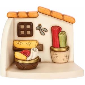 THUN, Bottega della Sarta in Ceramica di Alta Qualità, Collezione Presepe Classico, Statuine per Presepe di Natale da Collezione, 15,6 x 10,8 x 12 cm