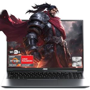 AOC PC Portatile Gaming, Ryzen™ 7 7735HS,Fino a 4,75 GHz,16 GB di RAM DDR5 4800 MHz, SSD da 512 GB,16 Pollici FHD Display,Tastiera Retroilluminata Laptop,WiFi-6