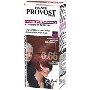Franck Provost Colorazione Permanente Capelli, Tinta Copertura Ottima, Colore Professionale, 6.66 Rosso Intenso