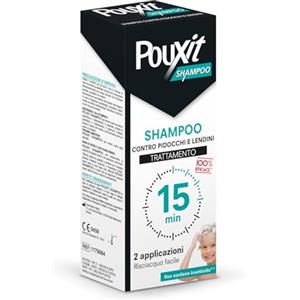 Pouxit Shampoo, Shampoo Pidocchi e Lendini, Azione 2 in 1, Senza Insetticidi, 200 ml