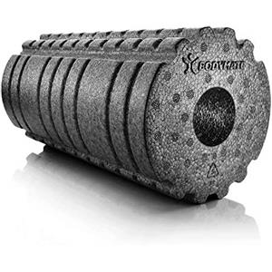 BODYMATE Foam Roller Active Grado di durezza Medio Duro Lunghezza 30 cm Diametro 15 cm con E-Book 0 - Superficie con Protuberanze - Vari Colori e Misure