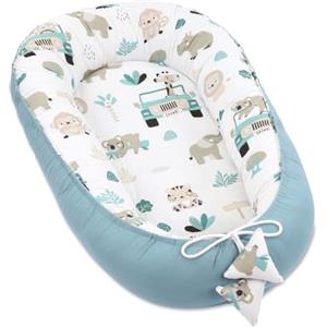 Totsy Baby Riduttore lettino neonato - 90x50 cm baby nest trasportabile per neonati nido culla pod cocoonababy babynest antisoffoco Africa Blu