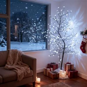 CCLIFE Albero Luminoso da Interno 180cm, Lampada LED con Funzione Memoria, Albero di Ciliegio Illuminazione, Bianco Freddo, IP44, 240 LED Albero con Luci