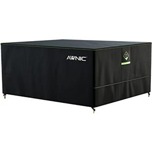 AWNIC Copertura Tavolo Esterno Impermeabile, Resistente ai Raggi UV Resistente allo Strappo Copertura per Mobili da Giardino, 420D Poliestere Telo Copri Tavolo Esterno 130x75x71cm
