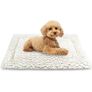Aspand Cuscino per Cani Corto in Peluche, per Cani Taglia Grandi e Medi Materassino Cane, 63x48cm, Caldo e Comodo, Facile da Pulire, Cachi