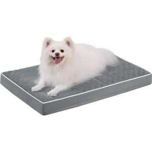 KSIIA Cuccia Cane Interno Medio Grande, 88x55x7cm, Cuccia per Cani Ortopedico, Letto per Cani Sfoderabile e Lavabile, Cuscino Cane Impermeabile, Base Antiscivolo, Grigio scuro