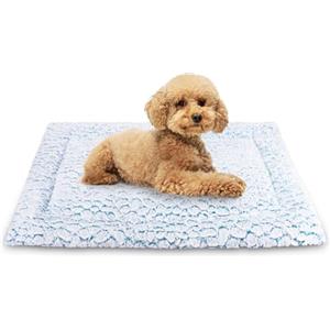 Aspand Cuscino per Cani Corto in Peluche, per Cani Taglia Grandi e Medi Materassino Cane, 63x48cm, Caldo e Comodo, Facile da Pulire, Blu