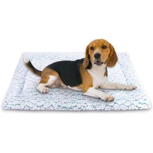 Aspand Cuscino per Cani Corto in Peluche, per Cani Medi Materassino Cane, 75x50cm, Caldo e Comodo, Lavabile, Blu