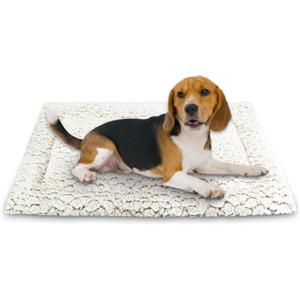 Aspand Cuscino per Cani Corto in Peluche, per Cani Taglia Grandi e Medi Materassino Cane, 75x50cm, Caldo e Comodo, Facile da Pulire, Cachi