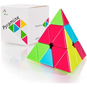 CUBIDI Pyraminx Cubo Magico 3x3x3 - Tipo Sydney - Pyramid Triangolo Magico Speed Cube - Antistress - Fidget Spinner Perfetto Come Gadget Compleanno Per Bambini E Adulti Adesivo Non Incluso