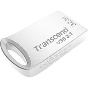 Transcend JetFlash da 32 GB, chiavetta USB compatta 3.1 Gen 1 (per portachiavi), confezione Frustration Free, argento - TS32GJF710SPE