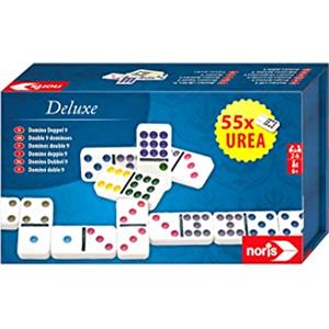 Noris -Spiele GmbH NOR08003 Deluxe Domino Doppel 9" Gioco da Tavolo
