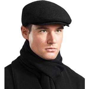 Comilaka Berretto Coppola Uomo Cappello Piatto Invernale Berretto Regolabile Vintage Gatsby Baschi Auttuno Invernale