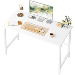 BEXEVUE Scrivania, 100 x 48 cm, piccolo tavolo per computer, tavolo da ufficio per studio, camera da letto, design industriale, struttura in metallo, tavolo in legno, per casa e ufficio