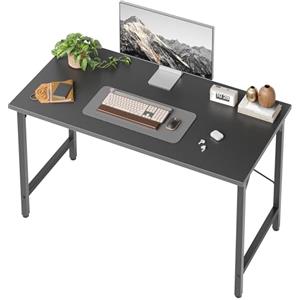 BEXEVUE Scrivania, 100 x 48 cm, piccolo tavolo per computer, tavolo da ufficio per studio, camera da letto, design industriale, struttura in metallo, tavolo in legno, per casa e ufficio