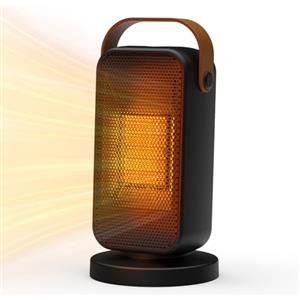 Fashioz Termoventilatore Portatile, Fashioz Stufe Elettriche a Basso Consumo con 3 Livelli, Protezione Dal Surriscaldamento, Silenzioso Stufetta Elettrica Para Dormitorios, Salones Oficinas,Bagno 1200 W