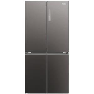Haier Cube 83 Serie 3, Frigorifero Americano, 4 Porte, 467 Litri, Total No Frost, Air Surround Fresher Tech, Libera Installazione, Classe E, (AxLxP) 181,5x83,3x65 cm, Dark Inox- HCR3818ENMD
