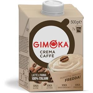Gimoka CREMA FREDDA CAFFÈ - Brick da 500g - Senza lattosio senza glutine senza conservanti - a base di latte con caffè solubile delattosata, UHT a lunga conservazione