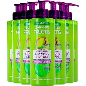 Garnier Fructis Hydra Ricci Air-Dry Cream Trattamento Nutriente Senza Risciacquo per Capelli da Mossi a Ricci Azione Anti-Crespo 96h con Olio di Pistacchio e Pectina della Frutta - 7 Flaconi da 400ml