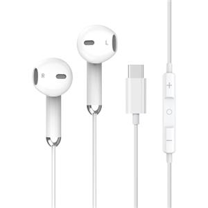 tiloqua Cuffie USB C,Type C con Microfono Chiama Chiaramente Hi-Fi Stereo Auricolari USB C con filo In-Ear Cuffie Auricolari Tipo C per iPhone 17 16 15 Pro Max Plus iPad Pro