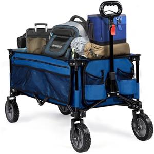 TIMBER RIDGE Carrello da Spiaggia Pieghevole Carrello da Campeggio Trasporto Pieghevoli per Rimorchio da Giardino da spaggia dall'aperto di Ogni Tipo Terreno