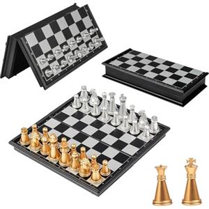 GTYARYUA Scacchiera Portatile, 13 ×13cm Scacchi Magnetici, Scacchi da Viaggio, Mini Scacchiera Portatile Magnetica, Scacchis per Bambini et Adultes pour Déplacements, Voyages, Camping (B)